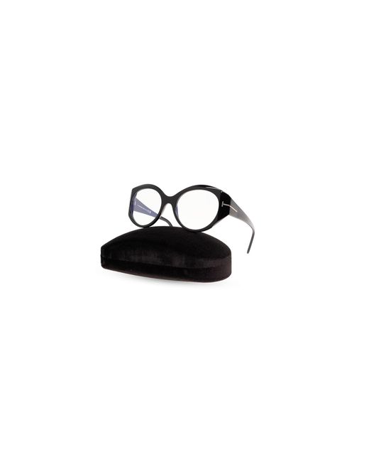 Tom Ford White Eyewear Oval Frame Glasses