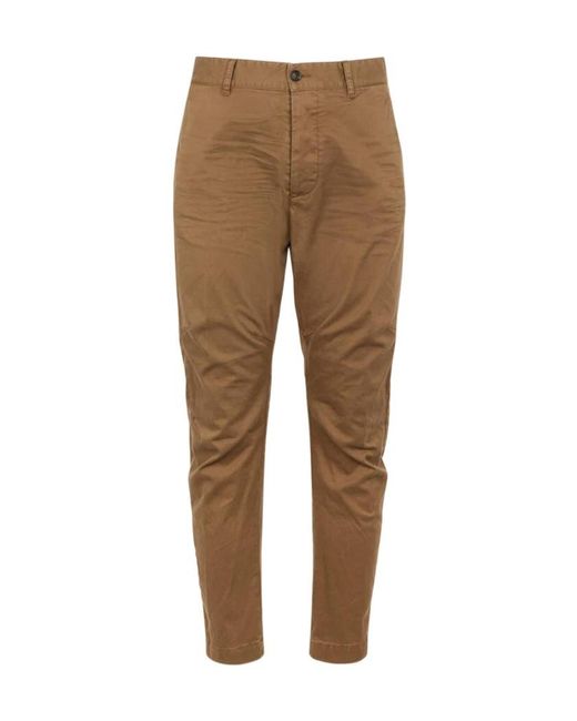 DSquared² Natural Button-Fastening Chino Pants for men