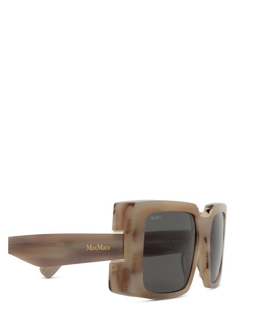 Max Mara Gray Square Frame Sunglasses
