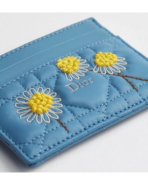 Dior Blue Iviera Jardin Freesia Card Holder