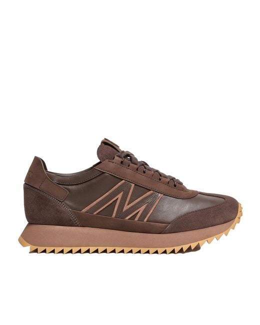 Moncler Brown Pacey2 Logo Patch Sneakers for men