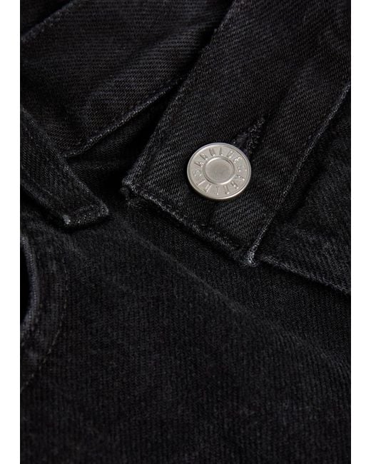 Agolde Black Arc Criss Cross Asymmetric Straight-Leg Jeans