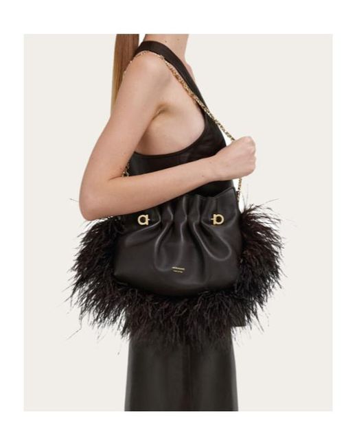 Ferragamo Black Ferragamo Soft Bag (S)