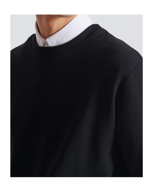 Balmain Black Logo Printed Crewneck Sweatshirt for men