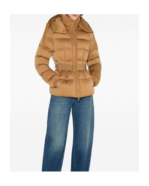 Elisabetta Franchi Brown Down Jacket