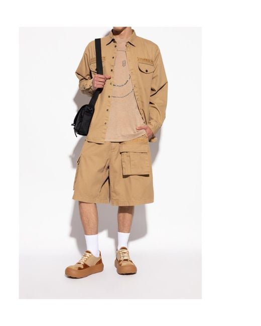 Moschino Brown Leather Sneakers for men