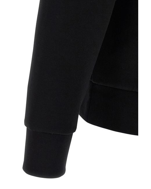 Prada Black Logo Plaque Crewneck Sweatshirt for men
