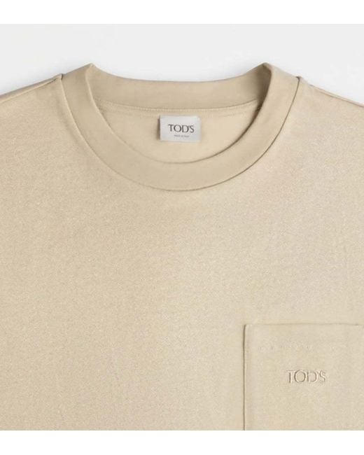Tod's Natural Crew Neck T-Shirt for men