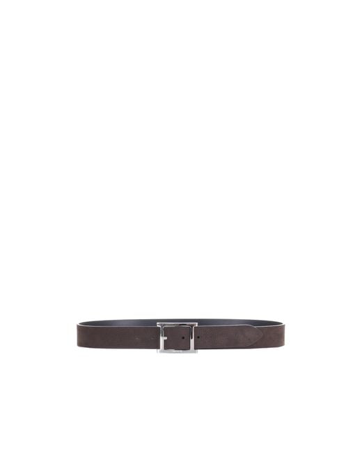Orciani White Textured Buckle Belt for men
