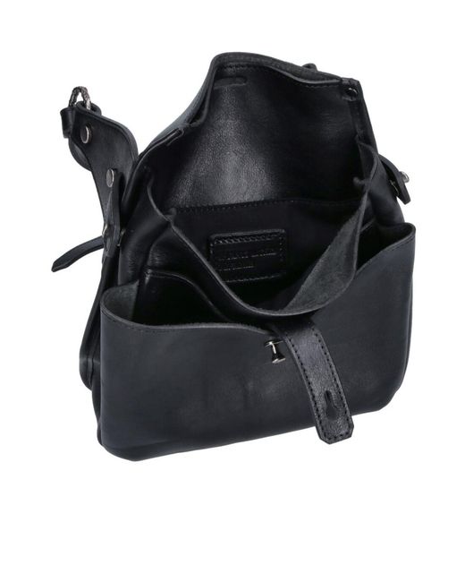 Enfants Riches Deprimes Black Buckle-Strap Leather Shoulder Bag for men