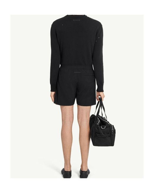 MM6 by Maison Margiela Black Diagonal-Pocket Shorts for men