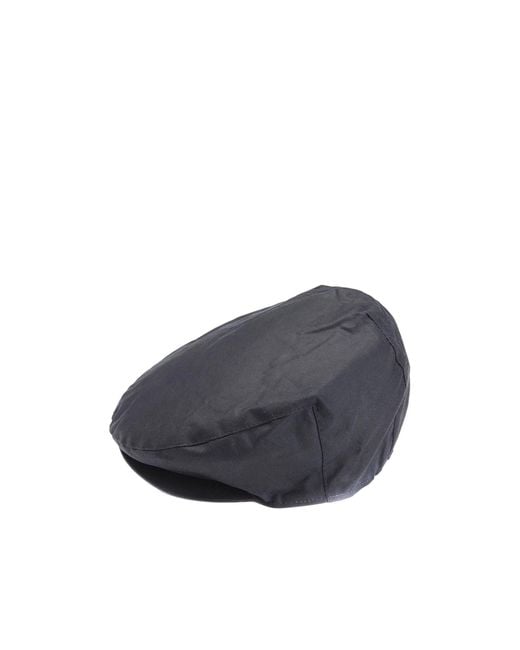 Barbour Blue Wax Flat Cap for men
