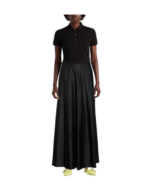 Max Mara Black Versatile Solid Taffeta Skirt
