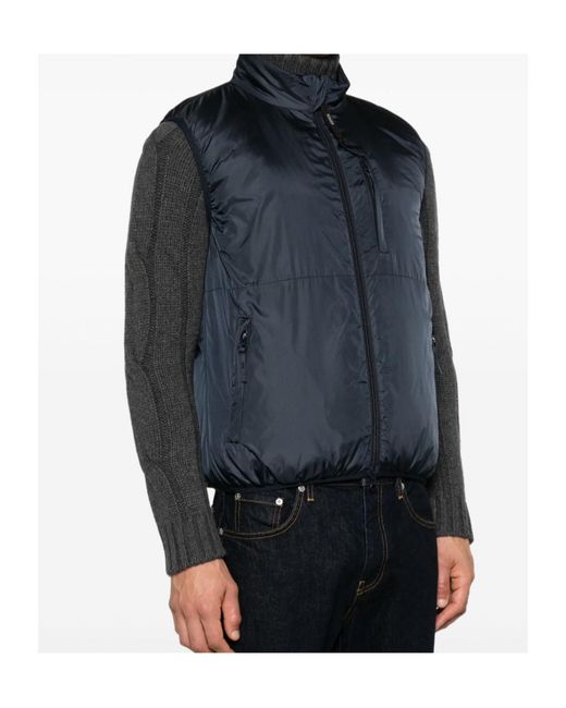 Aspesi Blue Jil Zip-Up Padded Gilet for men