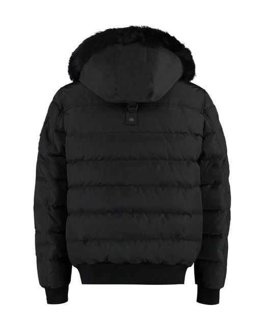 Moose Knuckles Black Padded Zip-Up Jacket for men