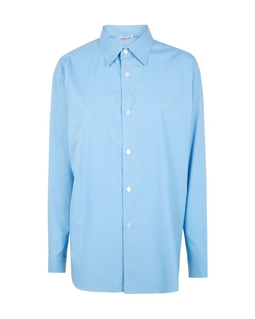 Auralee Blue Finx Twill Shirt