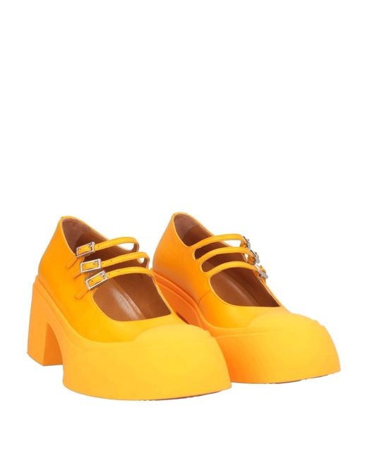 Marni Yellow Round-Toe High Heels