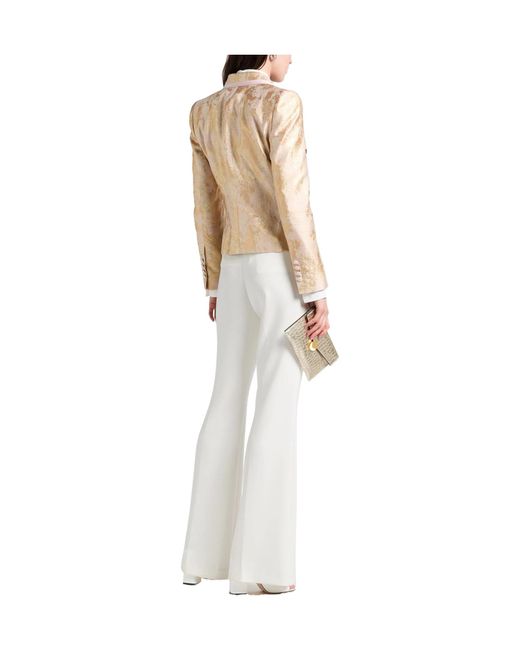 Dolce & Gabbana Natural Two-Tone Metallic Blazer