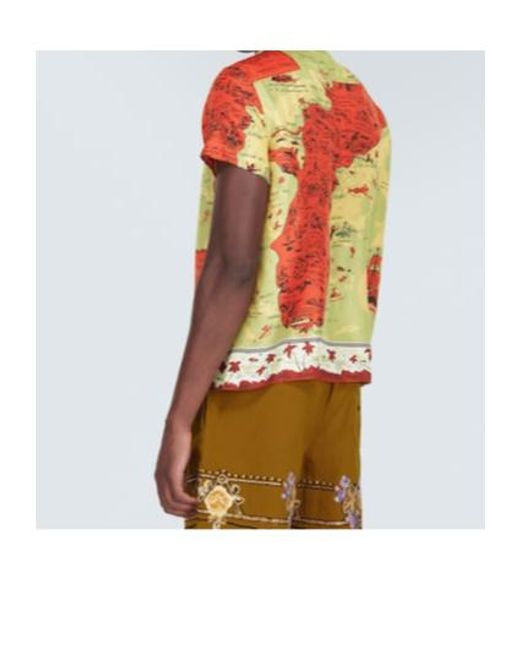 Bode Green Printed Shirt for men