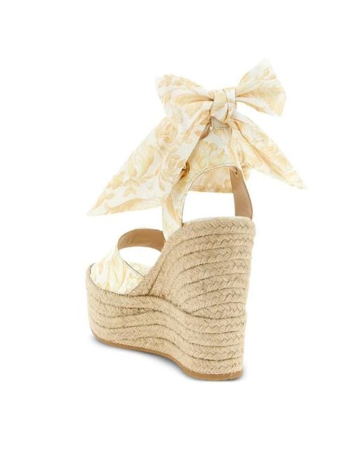 Versace Metallic La Medusa Wedge Sandals