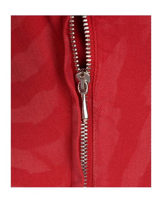 Armani Jeans Red V-Neck Zipper Dress