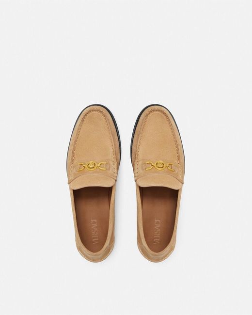 Versace Natural Suede Loafers for men