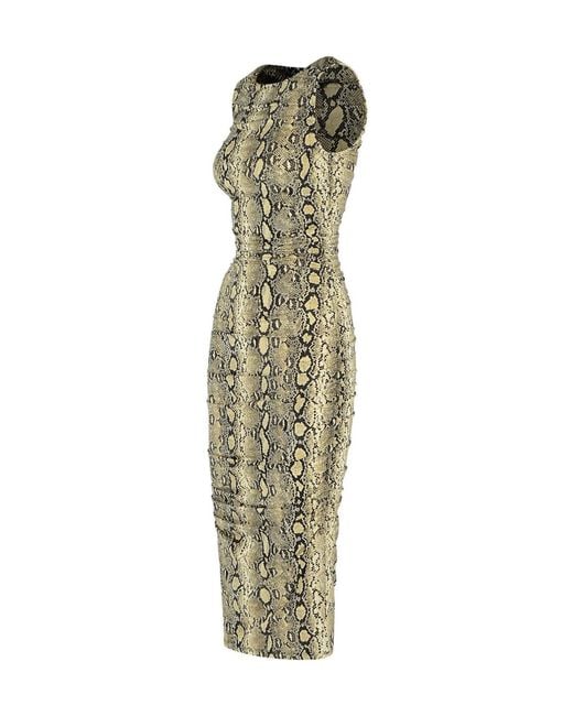 MICHAEL Michael Kors Metallic Print Stretch Jersey Racerback Dress