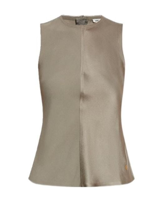 AMI Gray Sleeveless Top