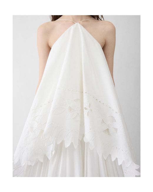 Jacquemus White Layered Embroidered Dress