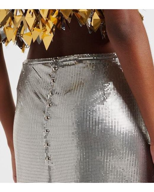 Rabanne Gray Chainmail Miniskirt