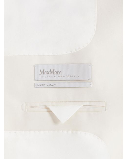 Max Mara White Single-Breasted Long-Sleeved Blazer