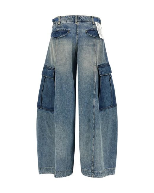 R13 Blue Siouxsie Field Cargo Jeans