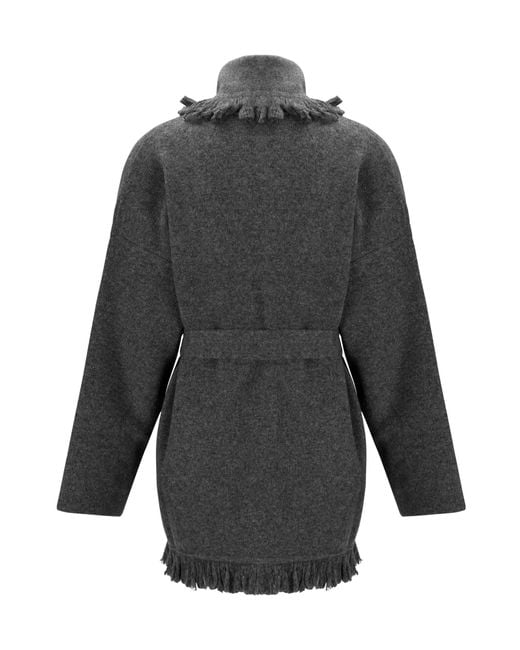 Alanui Gray Finest Fringed-Edge Cardigan