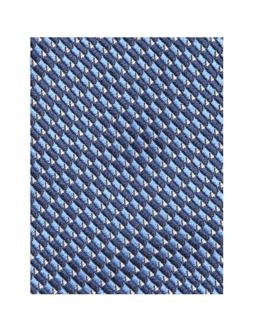 Canali Blue Geometric-Pattern Tie for men