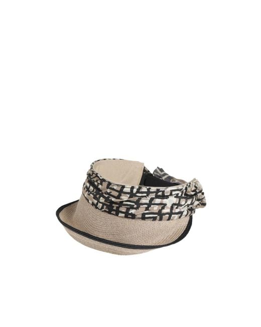Brunello Cucinelli White Multi-Color Woven Hats