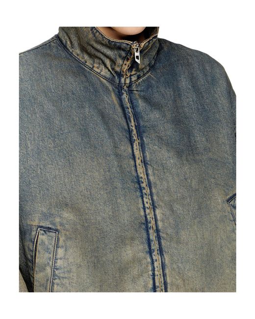 DIESEL Blue De-Flower-S Denim Jacket