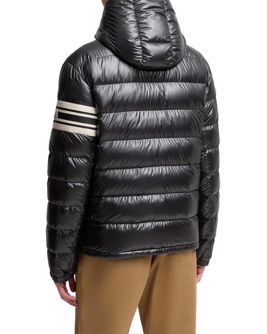 Moncler Black Zip-Up Padded Jacket for men