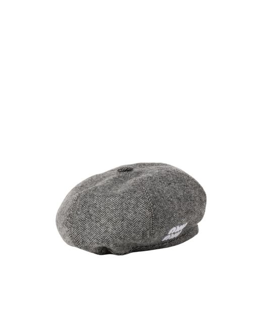Miu Miu Gray Wool Chevron Beret