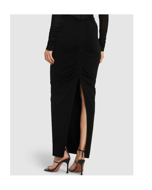 Alexander Wang Black Pleated Knitted Skirt