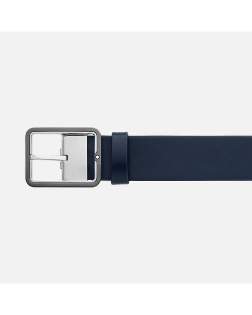 Montblanc Blue Square Reversible Buckled Belt for men