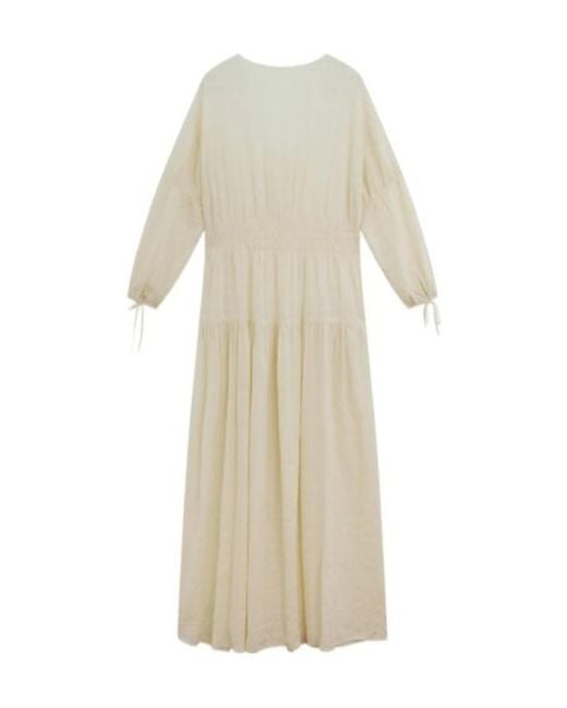 Aspesi White Lace-Up Detail Dress