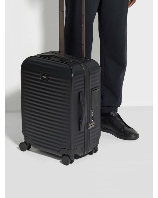 Zegna Black Leggerissimo Trolley Suitcase for men