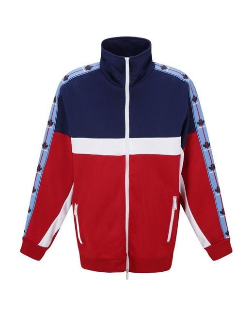 DSquared² Red Zip-Up Long-Sleeved Cardigan for men