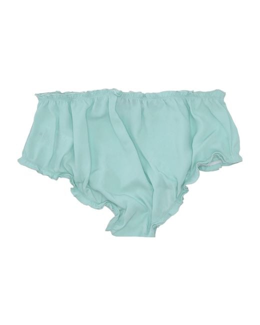 Vivetta Blue Ruffled Bow Briefs