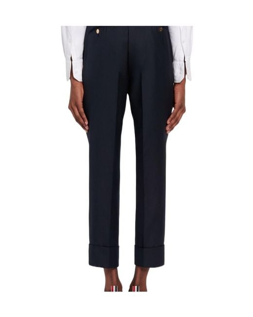 Thom Browne Blue Super 120 Tailored Trousers for men