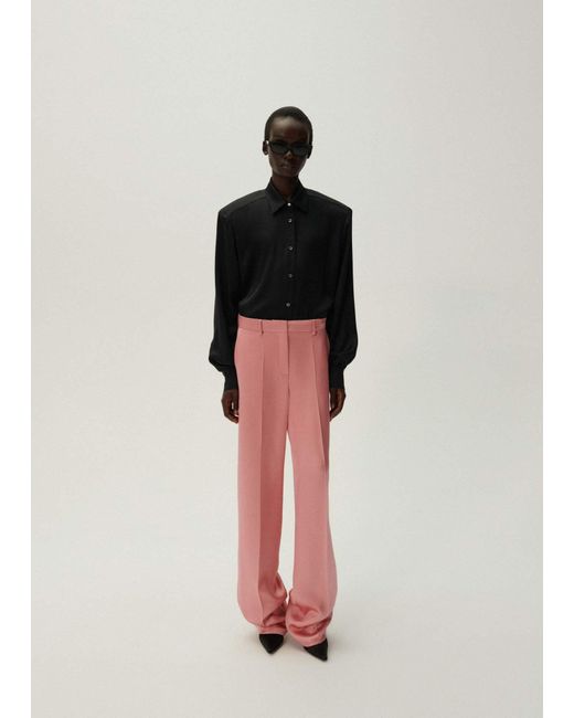Magda Butrym Pink Belt-Loop Casual Pants
