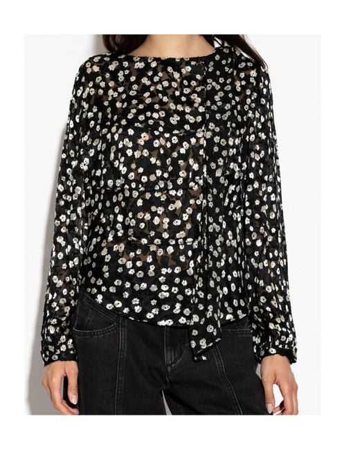 Isabel Marant Black Long Sleeve Top