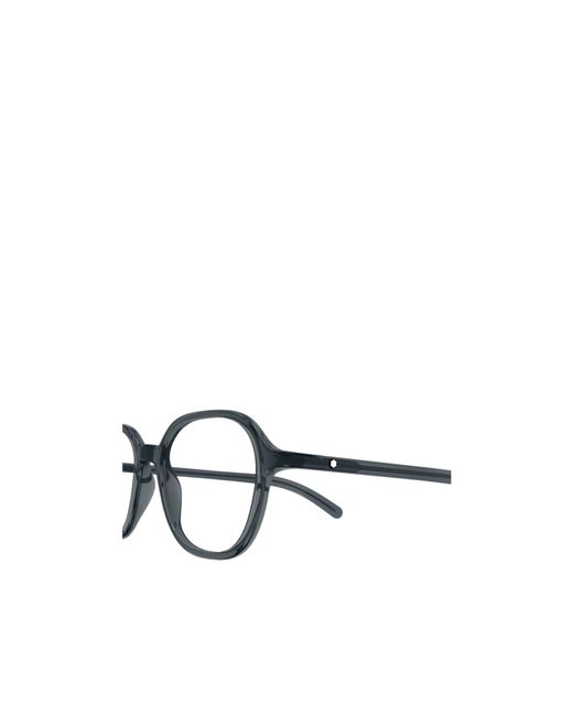 Montblanc White Eyewear Square Frame Glasses for men