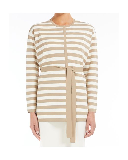 Max Mara Natural Viscose Crepe Cardigan