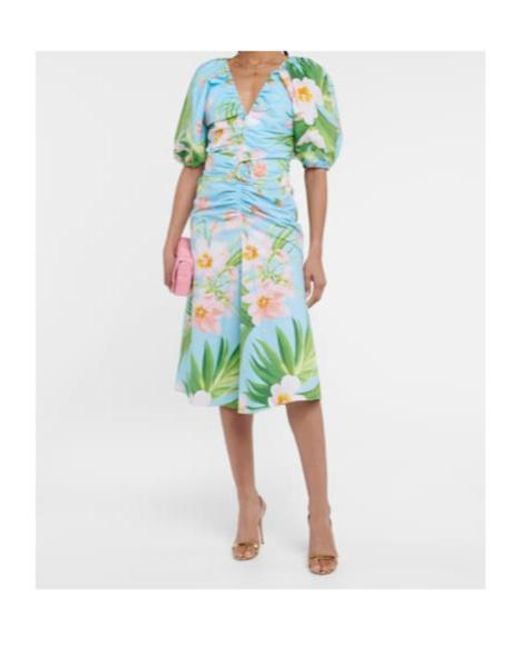 Carolina Herrera Green Puffy Midi Dress